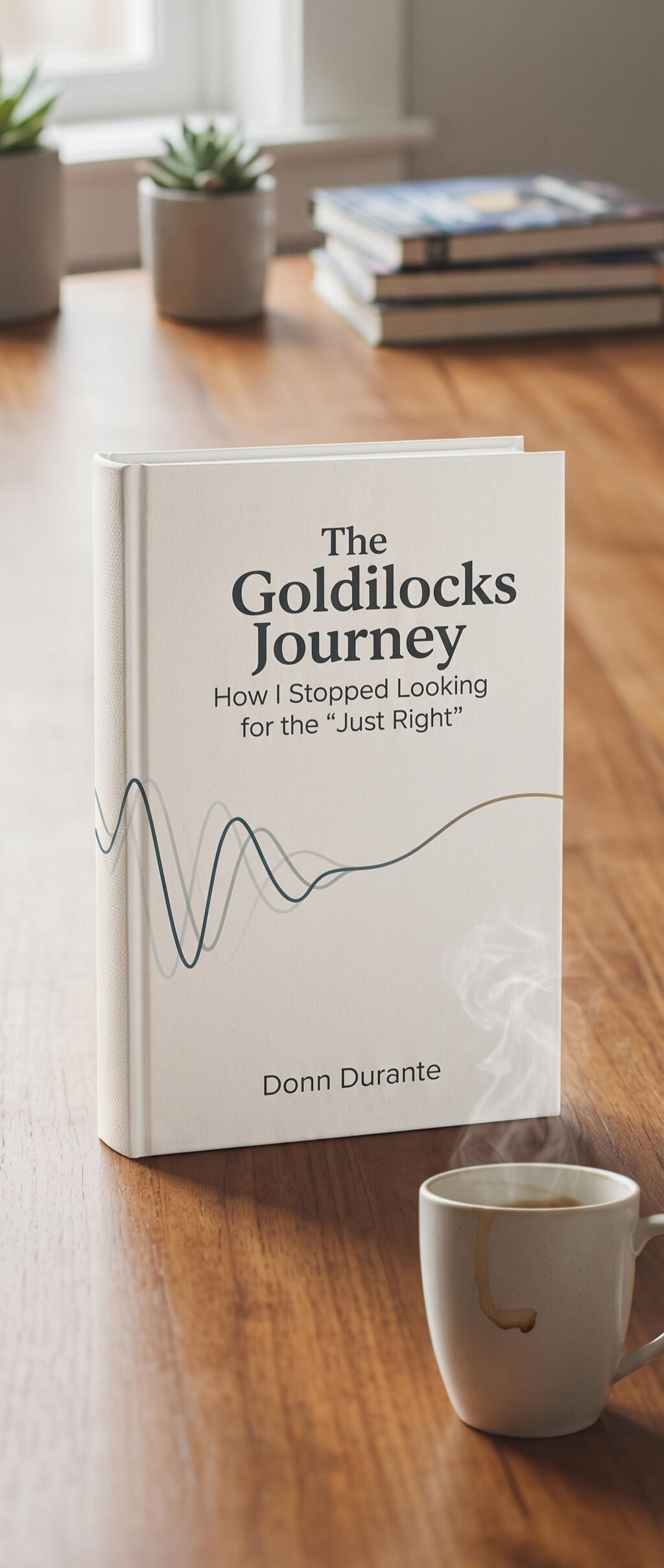 The Goldilocks Journey The Goldilocks Journey by Donn Durante. The cover shows overlapping wave lines that swing wide, then settle and run straight.